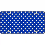 Blue White Polka Dot Metal Novelty License Plate LP-4368 24" x 12" (LLP)