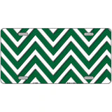 Green White Chevron Metal Novelty License Plate LP-4469 24" x 12" (LLP)