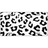 White Black Cheetah Metal Novelty License Plate 24" x 12" (LLP)