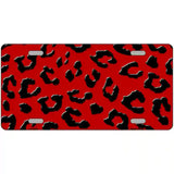 Red Black Cheetah Metal Novelty License Plate 24" x 12" (LLP)