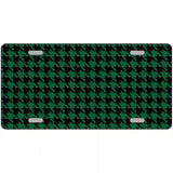 Green Black Houndstooth Metal Novelty License Plate 24" x 12" (LLP)