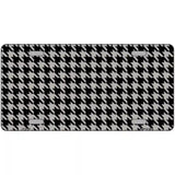 Grey Black Houndstooth Metal Novelty License Plate 24" x 12" (LLP)