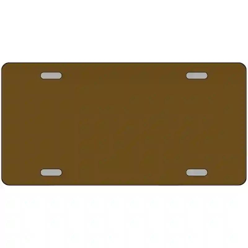 Brown Solid Metal Novelty License Plate 24" x 12" (LLP)