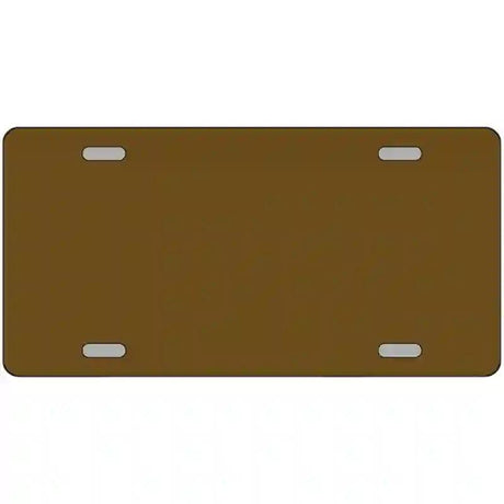 Brown Solid Metal Novelty License Plate 24" x 12" (LLP)