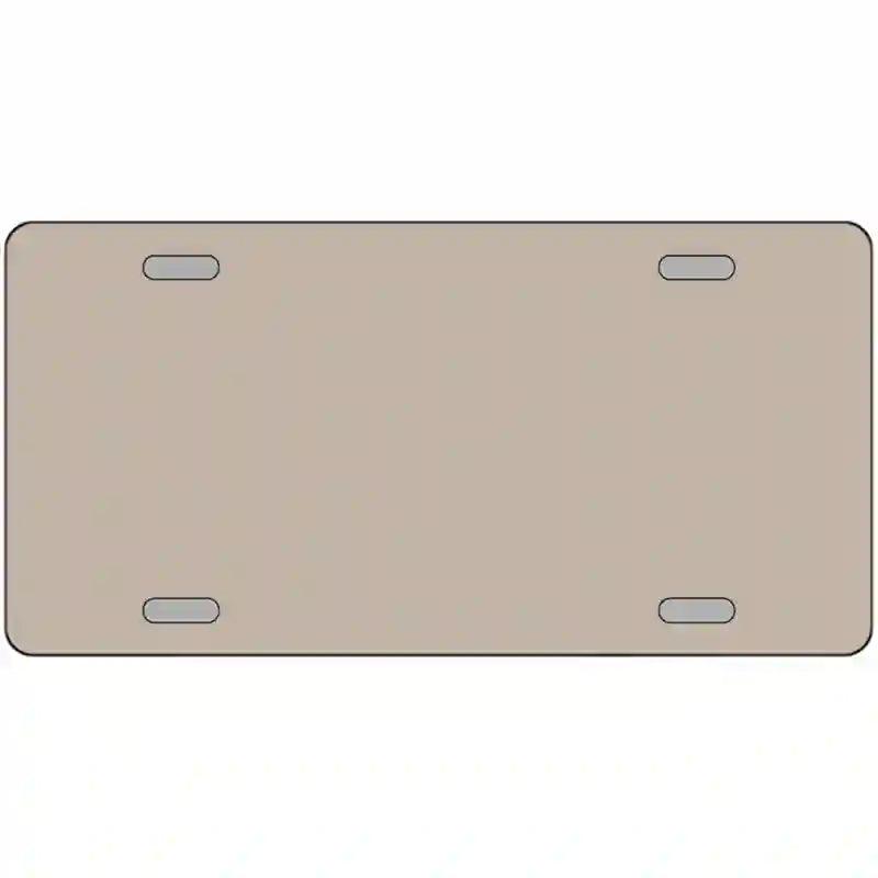 Tan Solid Metal Novelty License Plate 24" x 12" (LLP)