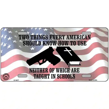 Every American Should Know Metal Novelty License Plate 24" x 12" (LLP)