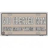 Guns Made Them Equal Metal Novelty License Plate 24" x 12" (LLP)