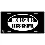 More Guns Less Crime Metal Novelty License Plate 24" x 12" (LLP)