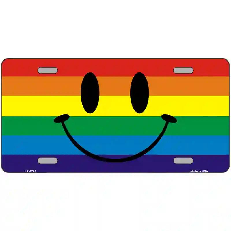 Smiley Face Metal Novelty License Plate 24" x 12" (LLP)