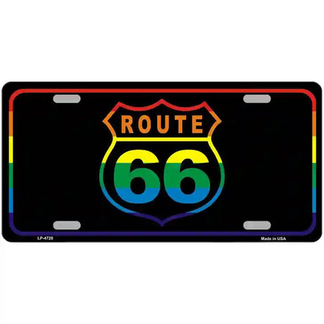 Route 66 Metal Novelty License Plate 24" x 12" (LLP)
