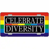 Celebrate Diversity Metal Novelty License Plate 24" x 12" (LLP)