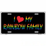 I Love My Rainbow Family Metal Novelty License Plate 24" x 12" (LLP)