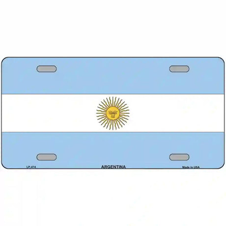 Argentina Flag Metal Novelty License Plate 24" x 12" (LLP)