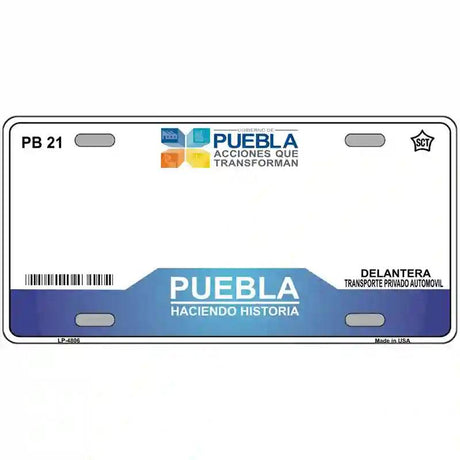 Puebla Mexico Novelty Metal License Plate 24" x 12" (LLP)
