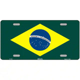 Brazil Flag Metal Novelty License Plate 24" x 12" (LLP)