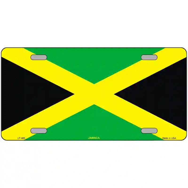 Jamaica Flag Metal Novelty License Plate 24" x 12" (LLP)
