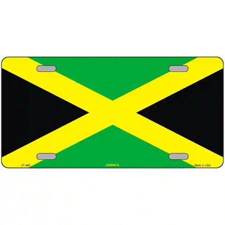 Jamaica Flag Metal Novelty License Plate 24" x 12" (LLP)