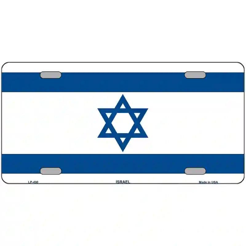 Israel Flag Metal Novelty License Plate 24" x 12" (LLP)