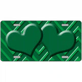 Green Light Green Heart Chevron Metal Novelty License Plate 24" x 12" (LLP)