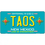 Taos Teal New Mexico Novelty License Plate 24" x 12" (LLP)