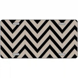 Tan Black Chevron Metal Novelty License Plate 24" x 12" (LLP)