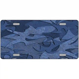 Camouflage Solid Blue Metal Novelty License Plate 24" x 12" (LLP)