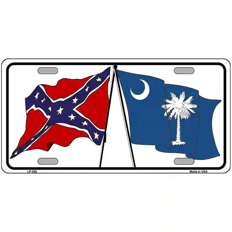 Confederate South Carolina State Flag Metal Novelty License Plate 24" x 12" (LLP)