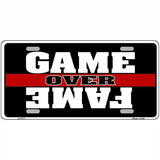 Game Over Fame Metal Novelty License Plate 24" x 12" Large (LLP)