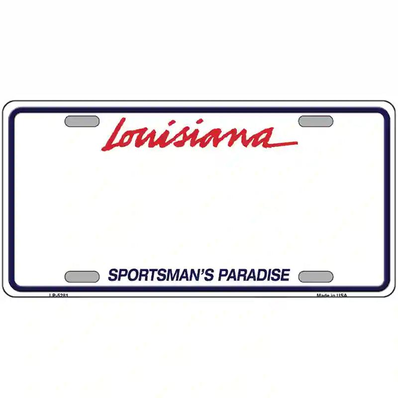 Louisiana Sportsman Blank Plate Metal License Plate 24" x 12" (LLP)