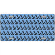 Light Blue Black Anchor Metal Novelty License Plate 24" x 12" (LLP)