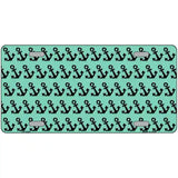 Mint Black Anchor Metal Novelty License Plate 24" x 12" (LLP)