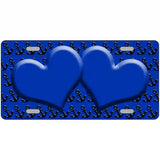 Blue Black Anchor Blue Heart CenterMetal Novelty License Plate 24" x 12" (LLP)