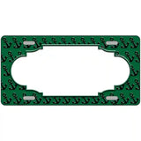 Green Black Anchor Scallop Center Metal Novelty License Plate 24" x 12" (LLP)