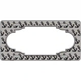 Grey Black Anchor Scallop Center Metal Novelty License Plate 24" x 12" (LLP)