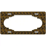 Brown Black Anchor Scallop Center Metal Novelty License Plate 24" x 12" (LLP)