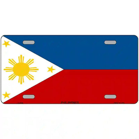 Philippines Flag Metal Novelty License Plate 24" x 12" (LLP)