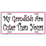 My Grandkids Are Cuter Metal Novelty License Plate 24" x 12" (LLP)