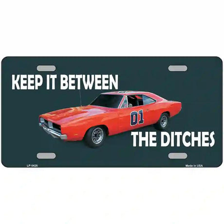 Between The Ditches Metal Novelty License Plate 24" x 12" (LLP)