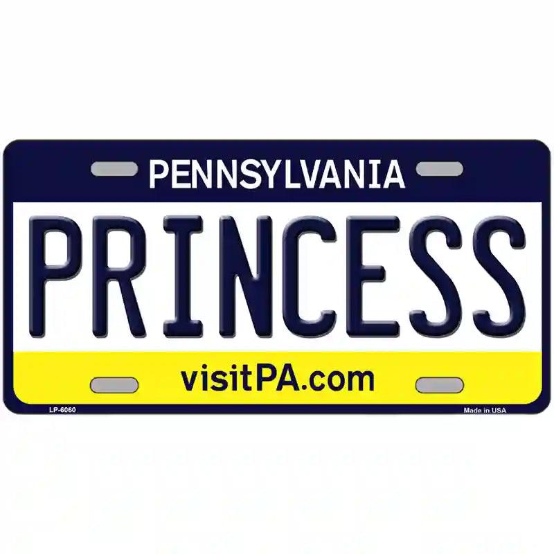 Princess Pennsylvania State Novelty Metal License Plate 24" x 12" (LLP)