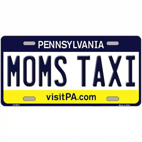 Moms Taxi Pennsylvania State Novelty Metal License Plate 24" x 12" (LLP)