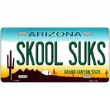 Arizona Skool Suks Novelty Metal License Plate 24" x 12" (LLP)