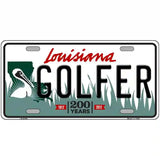 Golfer Louisiana Novelty Metal License Plate 24" x 12" (LLP)