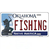Fishing Oklahoma Novelty Metal License Plate 24" x 12" (LLP)