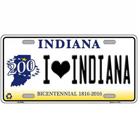 I Love Indiana Novelty Metal License Plate 24" x 12" (LLP)