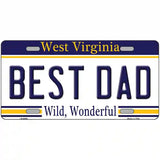 Best Dad West Virginia Novelty Metal License Plate 24" x 12" (LLP)