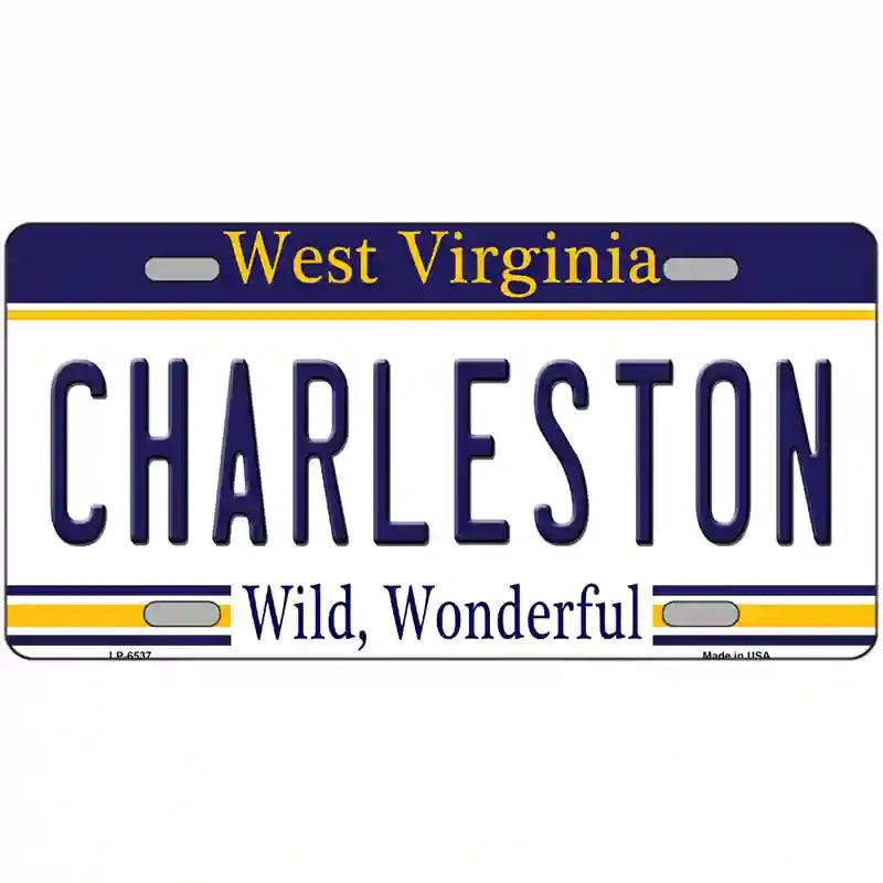 Charleston West Virginia Novelty Metal License Plate 24" x 12" (LLP)