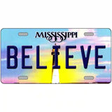 Believe Mississippi Novelty Metal License Plate 24" x 12" (LLP)