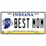 Best Mom Indiana Novelty Metal License Plate 24" x 12" (LLP)