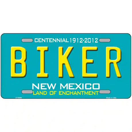 Biker New Mexico Novelty Metal License Plate 24" x 12" (LLP)