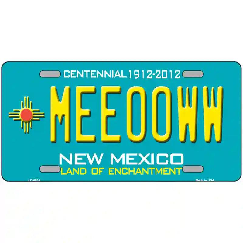Meeooww New Mexico Novelty Metal License Plate 24" x 12" (LLP)